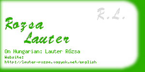 rozsa lauter business card