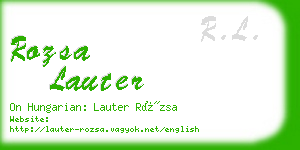 rozsa lauter business card